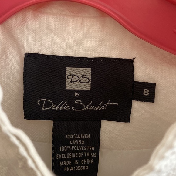 Linen White jacket , light weight Size, 8 - Picture 3 of 10